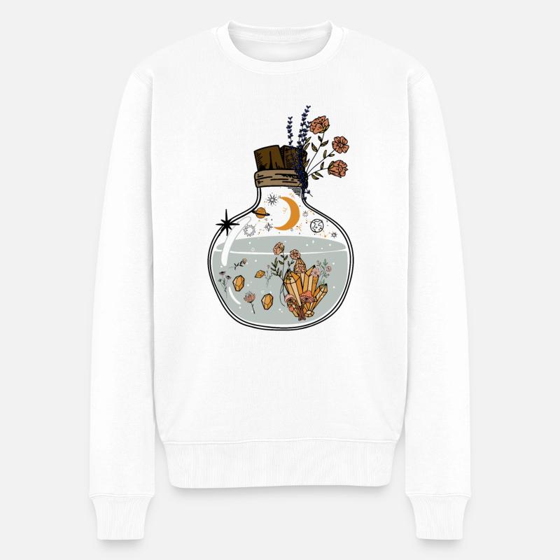 Rétro Mystique et Céleste - Pull Premium bio Homme - blanc