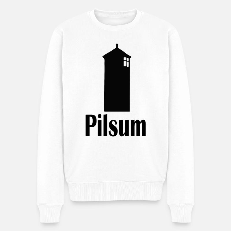 Phare de Pilsum - Pull Premium bio Homme - blanc