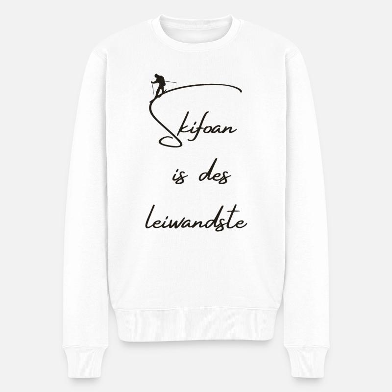 Skifoan is des Leiwandste - Männer Premium Bio Pullover - Weiß