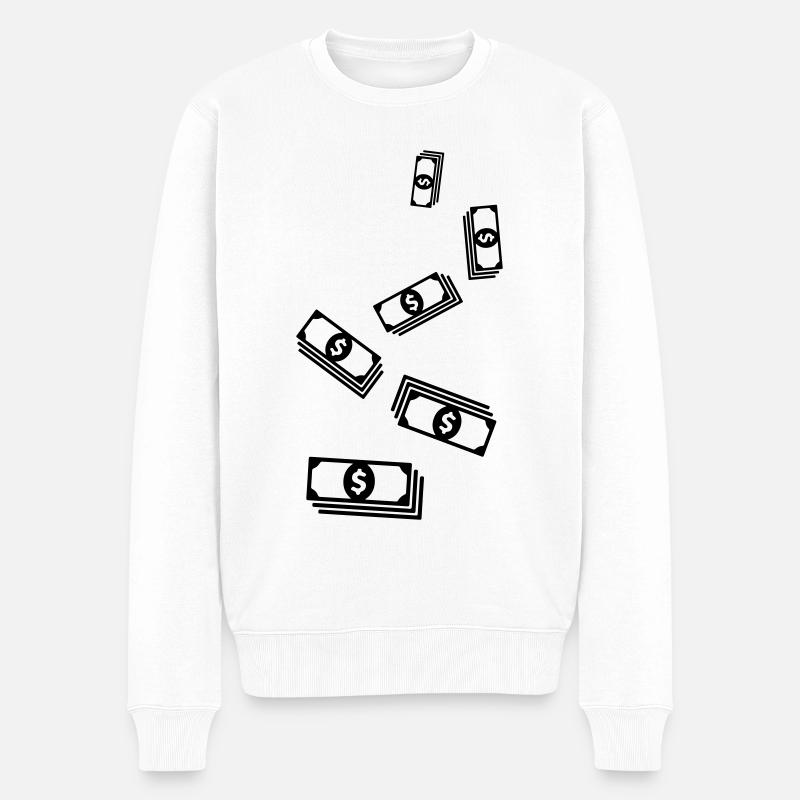 Symbole de l’argent comptant - Pull Premium bio Homme - blanc