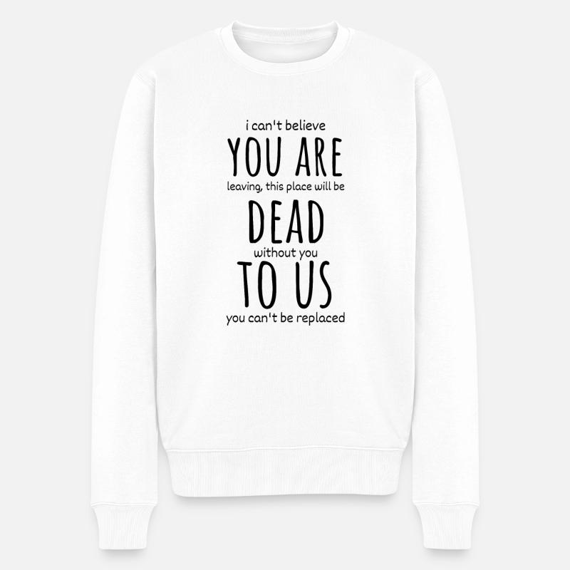 collègue de travail partant drôle - Pull Premium bio Homme - blanc