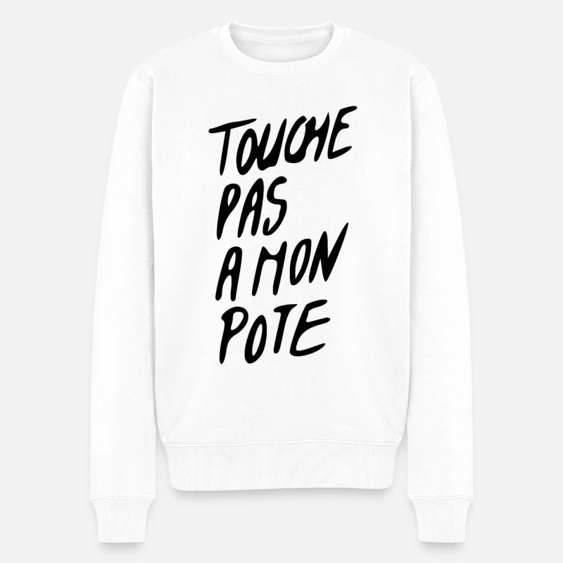 touche pas a mon pote - Pull Premium bio Homme - blanc