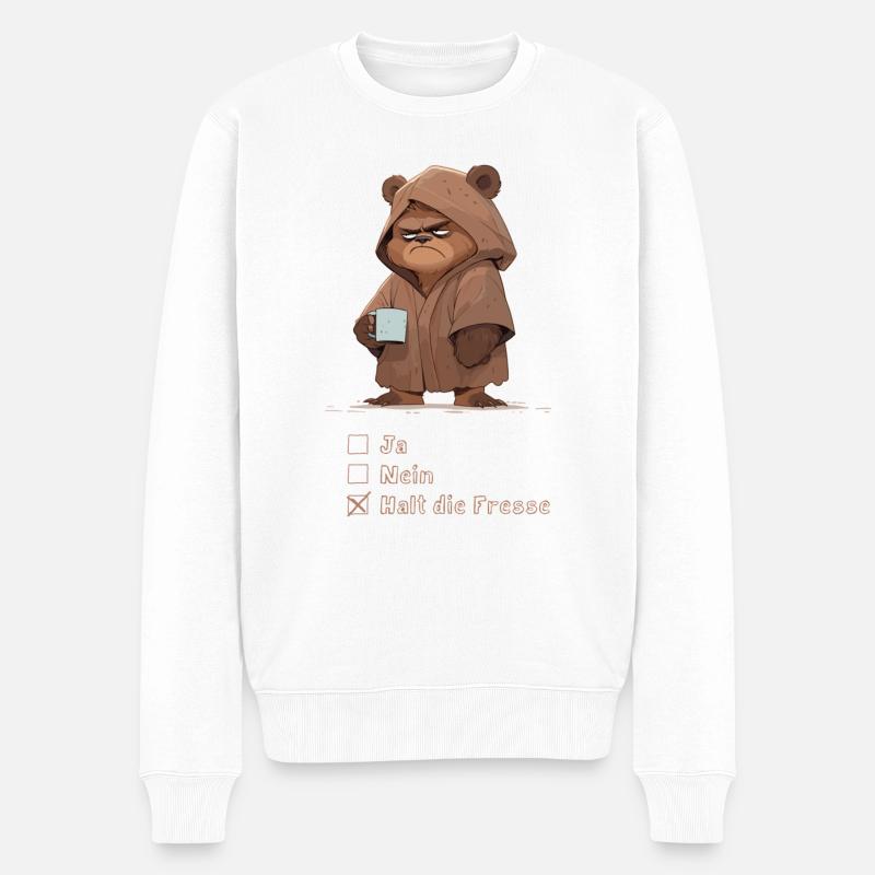 Grumpy Bear - multiple choice - Männer Premium Bio Pullover - Weiß