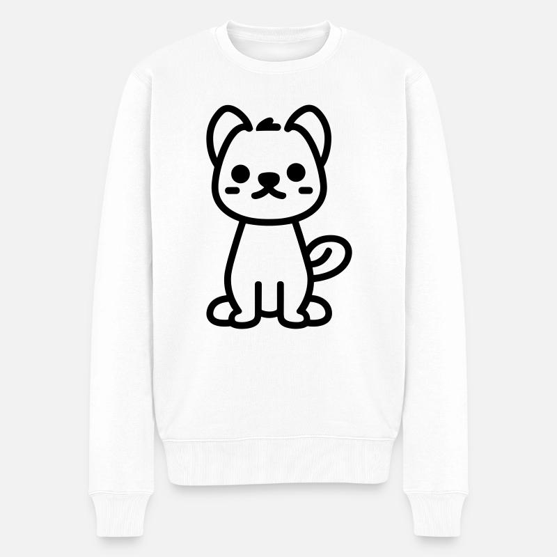 Chien - Pull Premium bio Homme - blanc