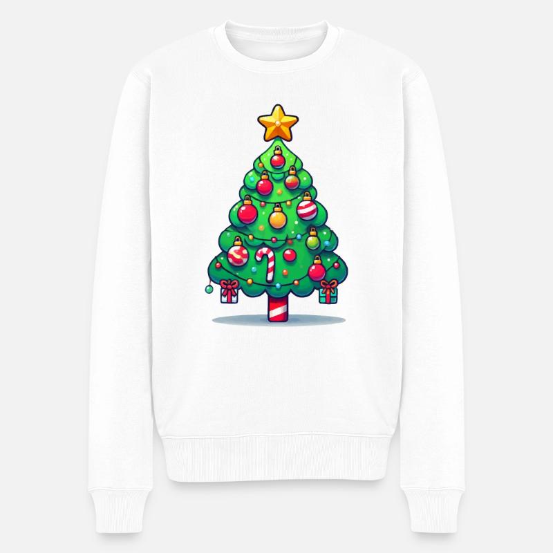 Arbre de Noël - Pull Premium bio Homme - blanc
