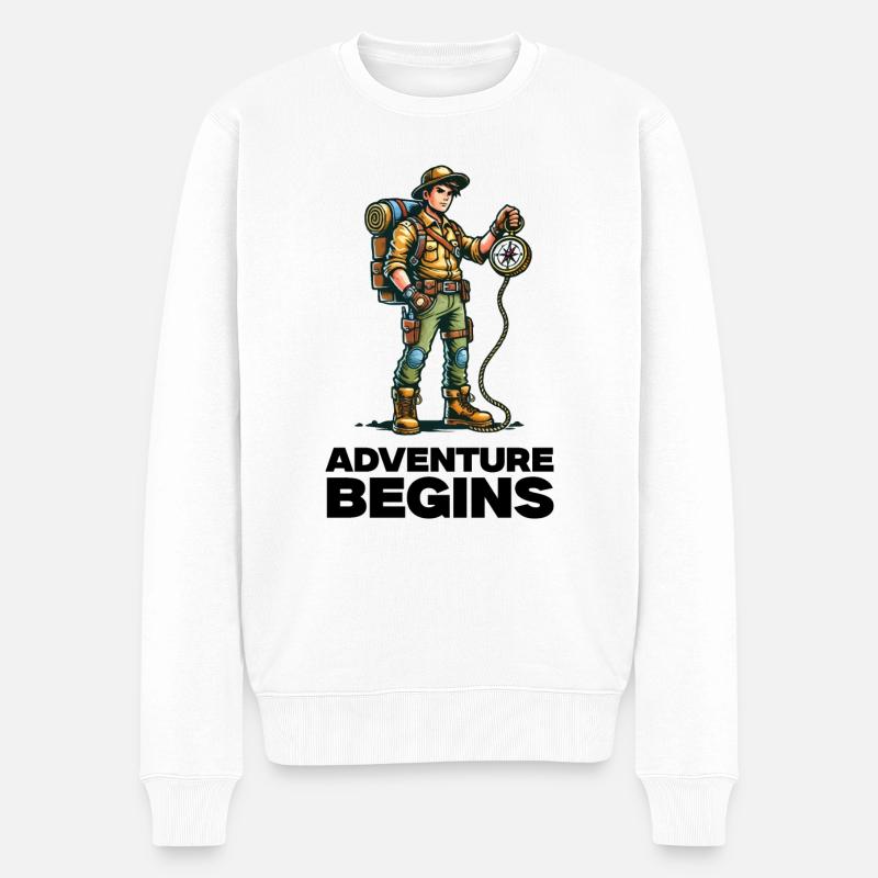 aventure de scout - Pull Premium bio Homme - blanc