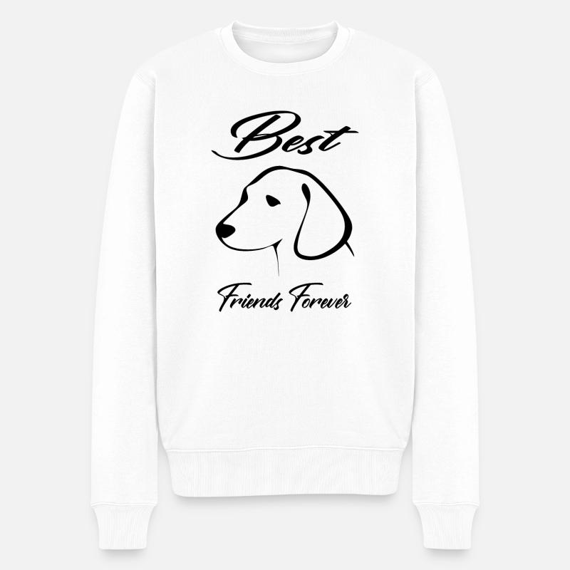 Hund - Männer Premium Bio Pullover - Weiß