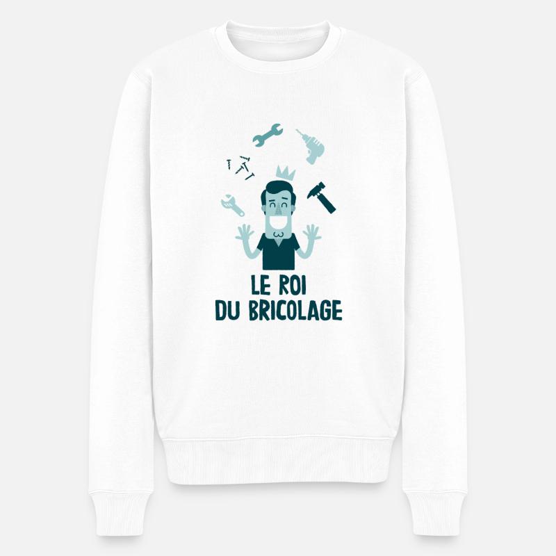 Le roi du bricolage - Pull Premium bio Homme - blanc