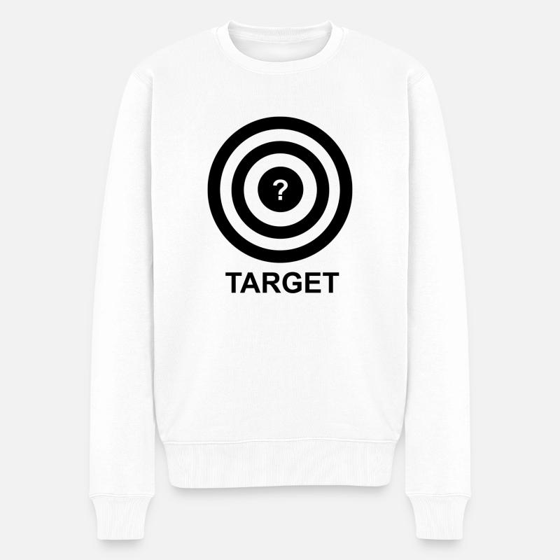 TARGET SIGN - Männer Premium Bio Pullover - Weiß