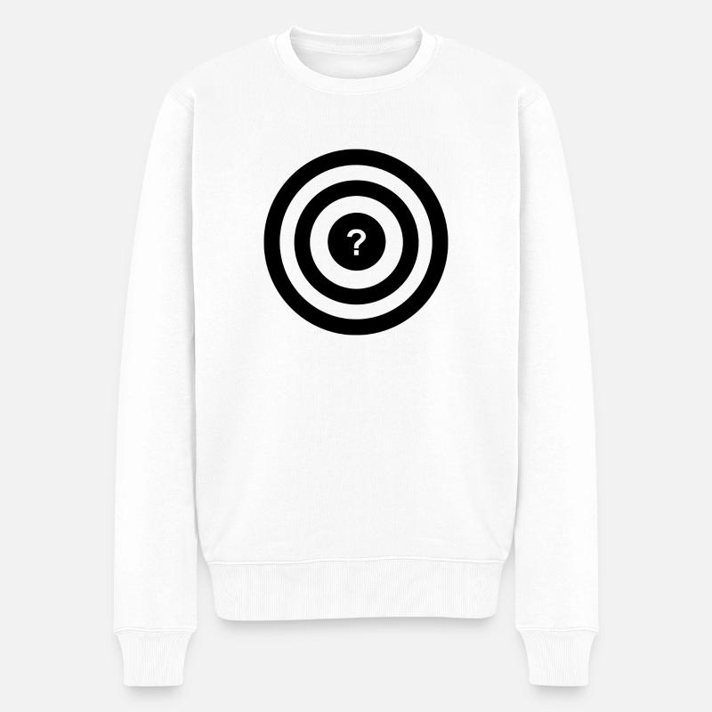 TARGET V2 - Männer Premium Bio Pullover - Weiß