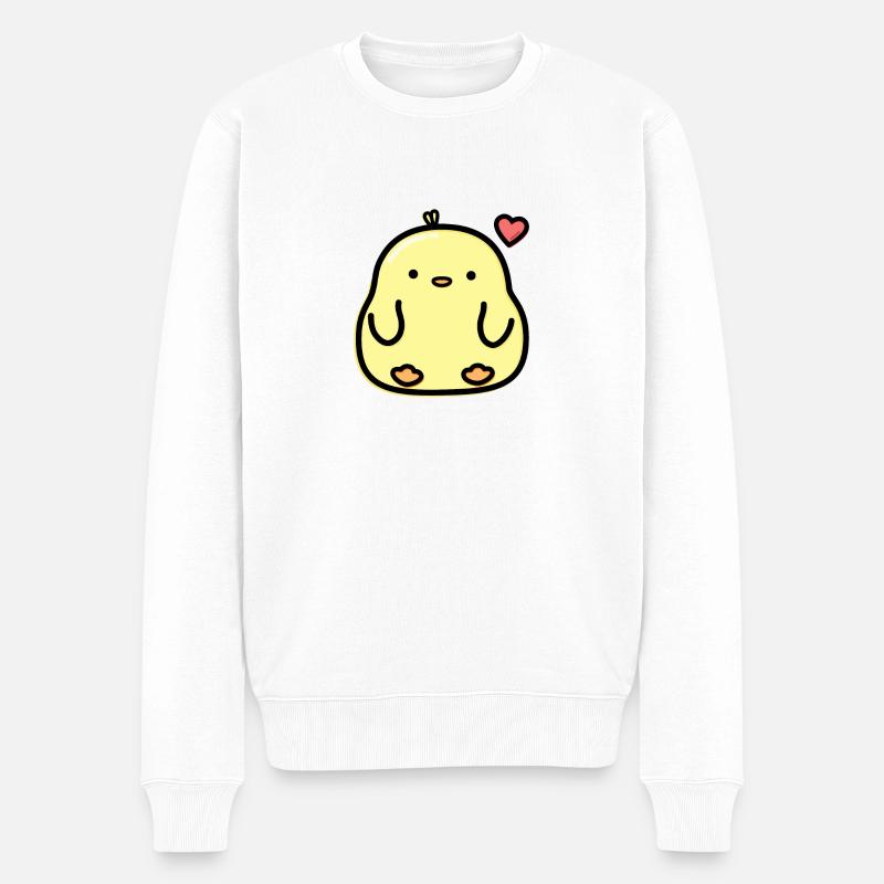 Poussin - Pull Premium bio Homme - blanc