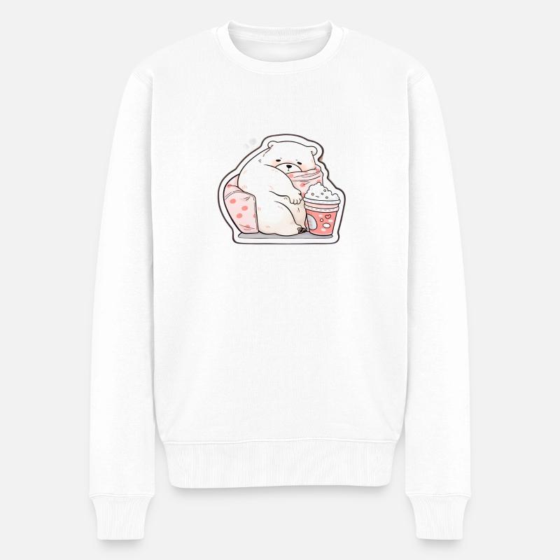 Club animalier confortable - Pull Premium bio Homme - blanc