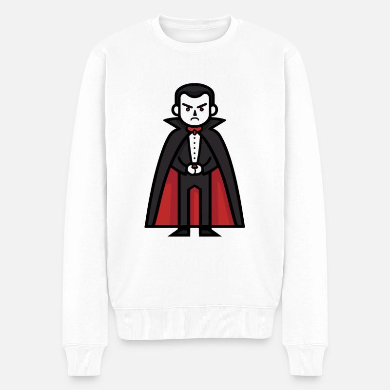 Bande dessinée vampire Halloween - Pull Premium bio Homme - blanc