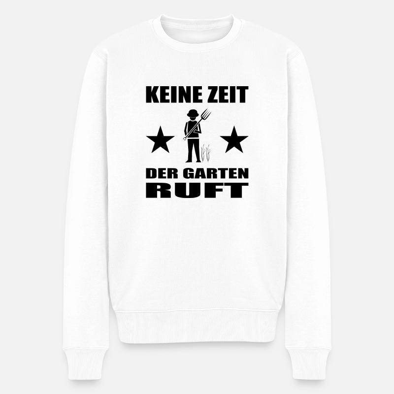 Garten - Männer Premium Bio Pullover - Weiß