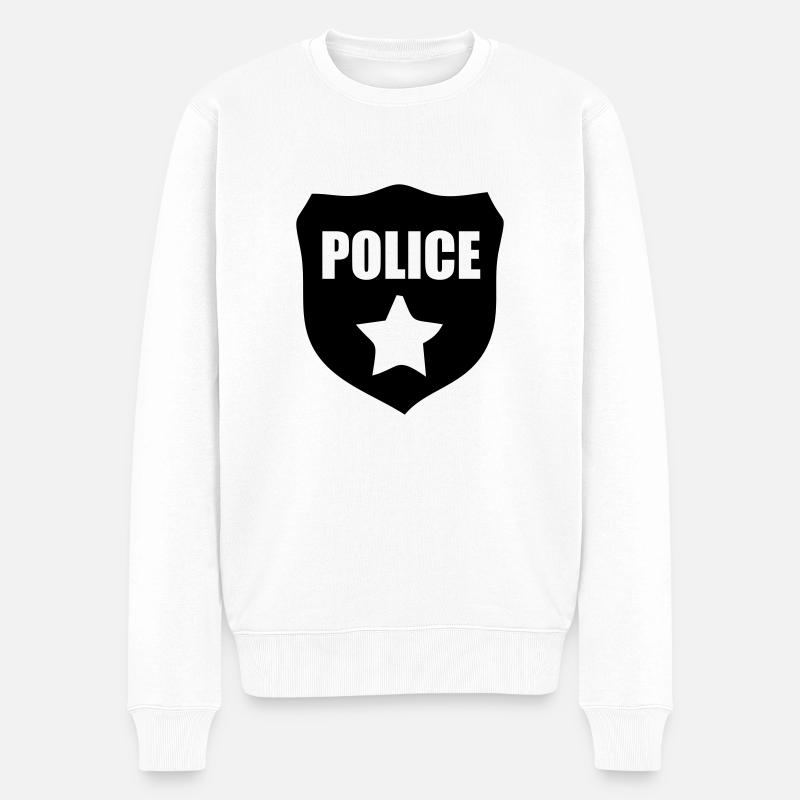 Police - Männer Premium Bio Pullover - Weiß
