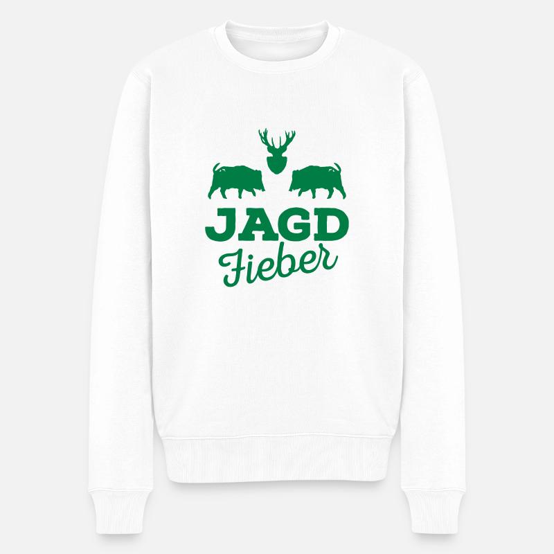 jagdfieber2 - Männer Premium Bio Pullover - Weiß