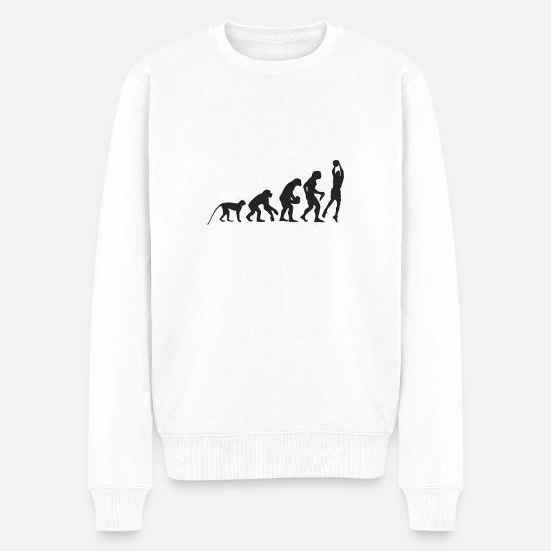 Evolution Basketball - Pull Premium bio Homme - blanc
