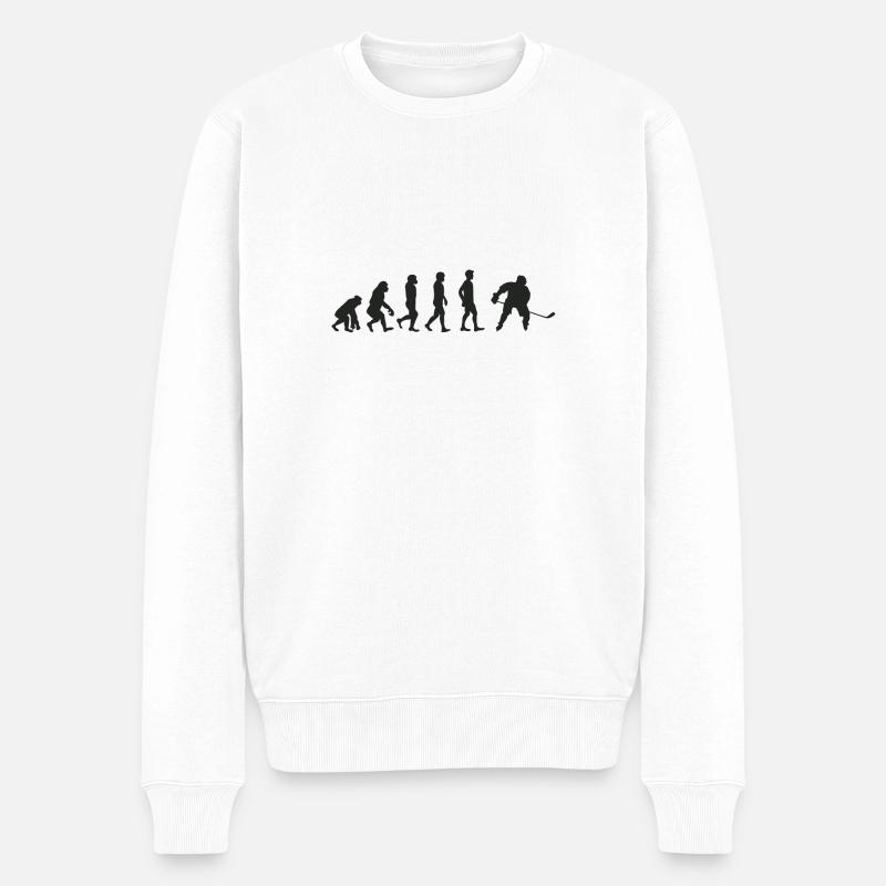 Evolution Eishockey - Männer Premium Bio Pullover - Weiß