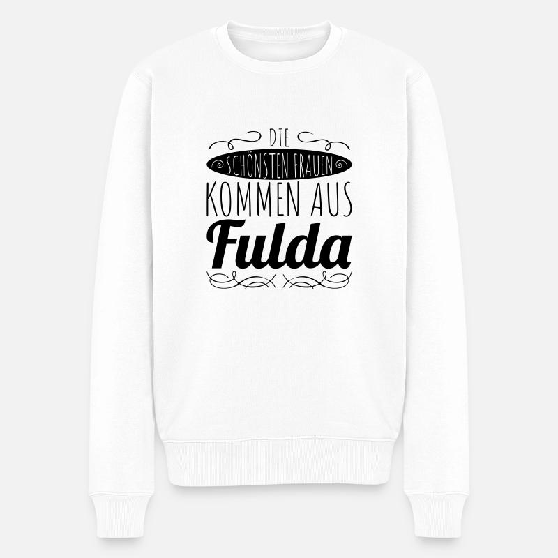 die schönsten Frauen kommen aus Fulda - Männer Premium Bio Pullover - Weiß
