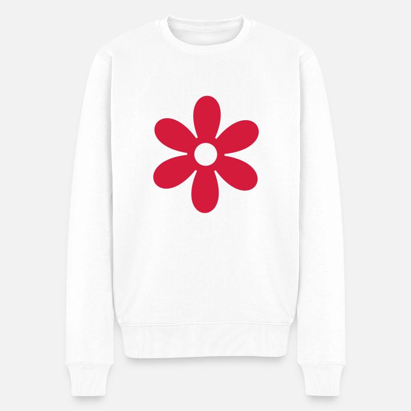 Fleur - Pull Premium bio Homme - blanc