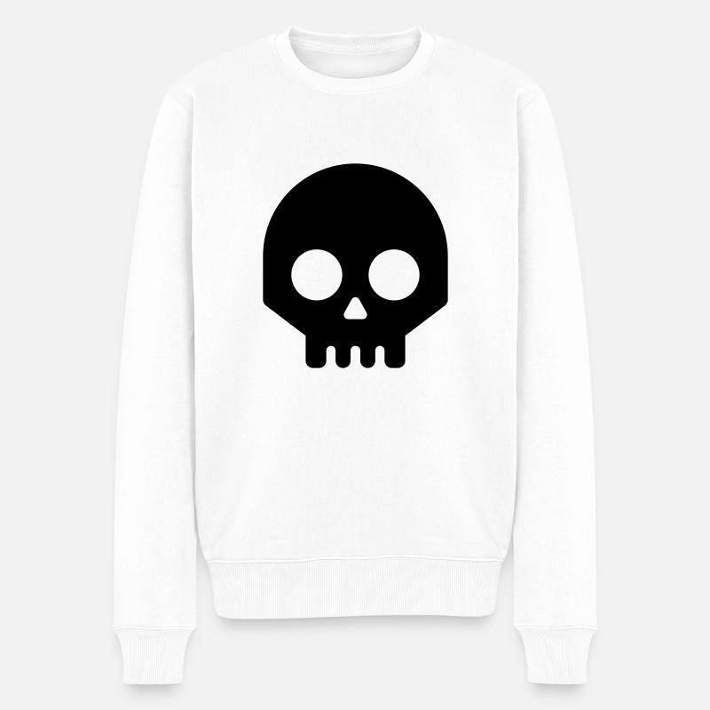 human skull - Pull Premium bio Homme - blanc