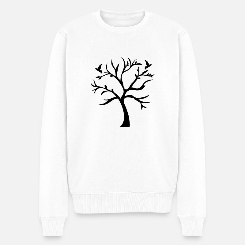 Arbre & Brids - Pull Premium bio Homme - blanc