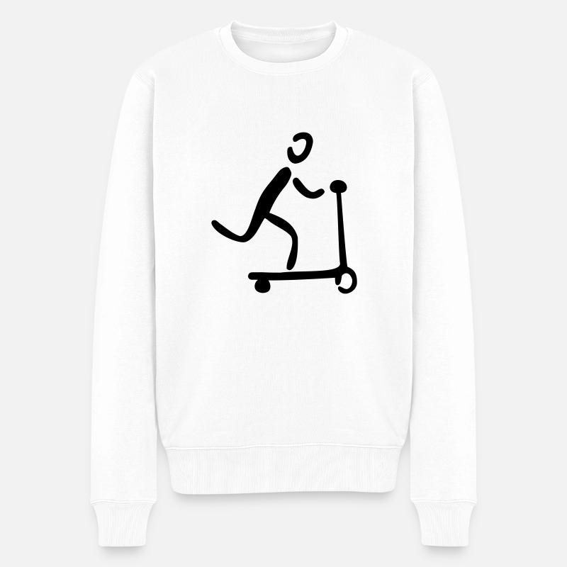 Kickboard - Männer Premium Bio Pullover - Weiß