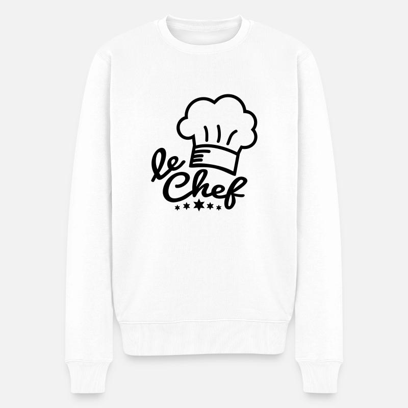 chef_cook__f1 - Männer Premium Bio Pullover - Weiß