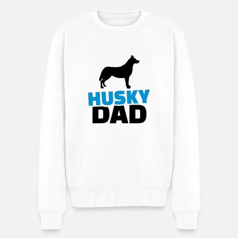 Husky Dad - Pull Premium bio Homme - blanc