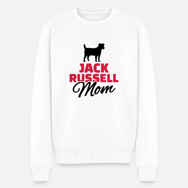 Jack Russell - Männer Premium Bio Pullover - Weiß
