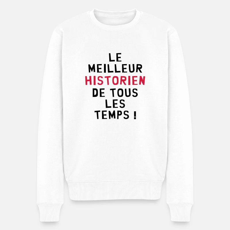 Histoire / Historien / Historienne / Ecole / Prof - Pull Premium bio Homme - blanc