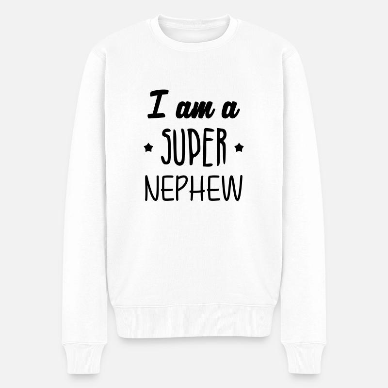 Nichte / Neffe / Onkel / Tante - Männer Premium Bio Pullover - Weiß