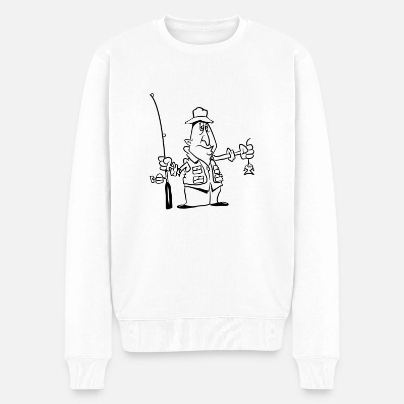 pas drôle de pêche - Pull Premium bio Homme - blanc
