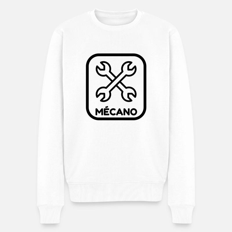 Mechanik / Mechaniker / Auto / Garage - Männer Premium Bio Pullover - Weiß