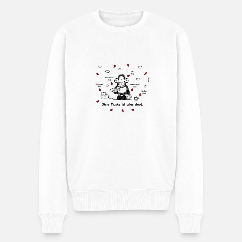 Sheepworld OhneMaske ist alles doof One Size - Männer Premium Bio Pullover - Weiß