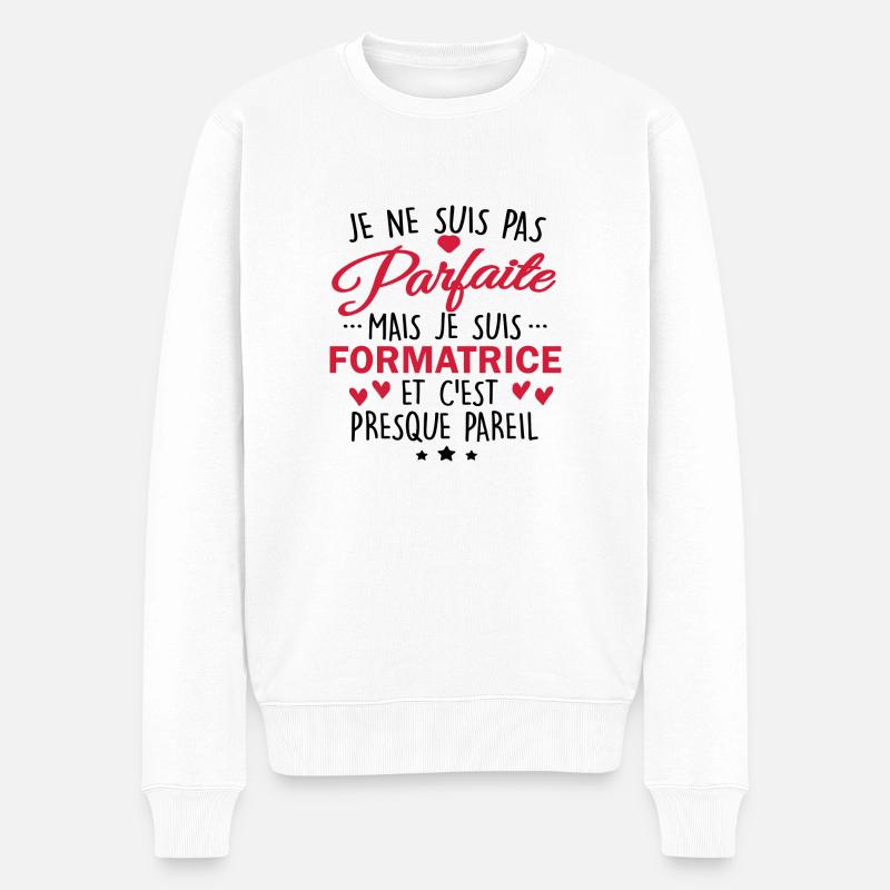 Pas Parfaite mais Formatrice - Pull Premium bio Homme - blanc