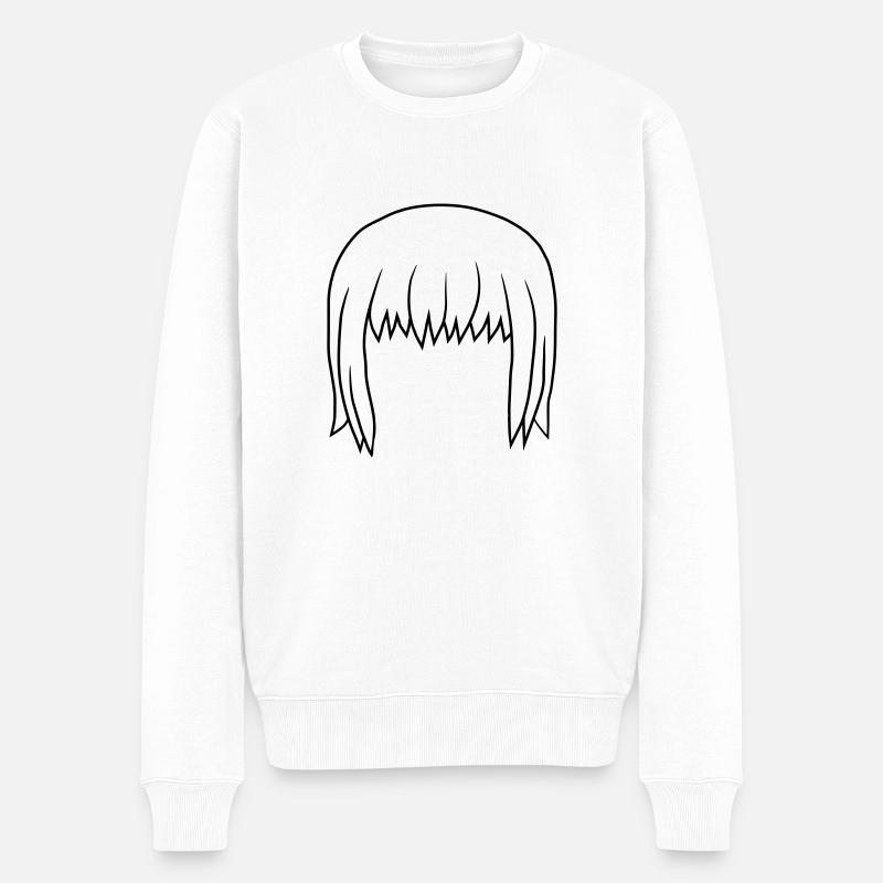 Bob Coiffure Bob Hair Head - Pull Premium bio Homme - blanc