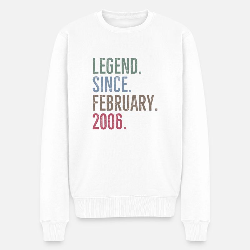 Légende depuis février 2006 - Pull Premium bio Homme - blanc