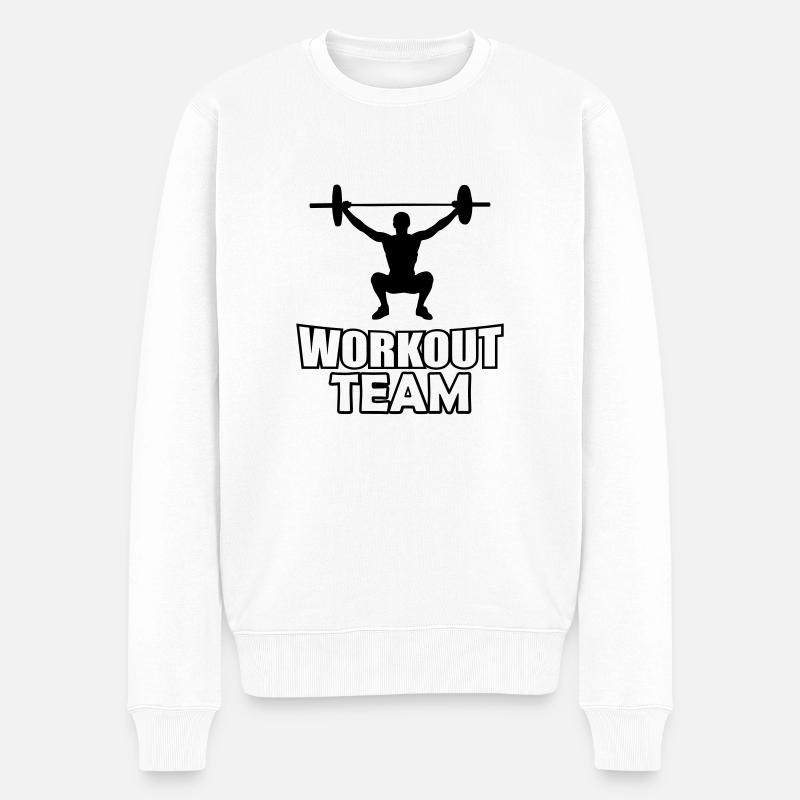 Workout Team - Männer Premium Bio Pullover - Weiß