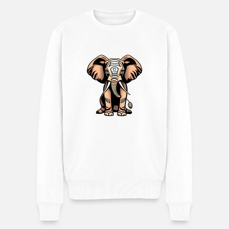 Bel éléphant - Pull Premium bio Homme - blanc