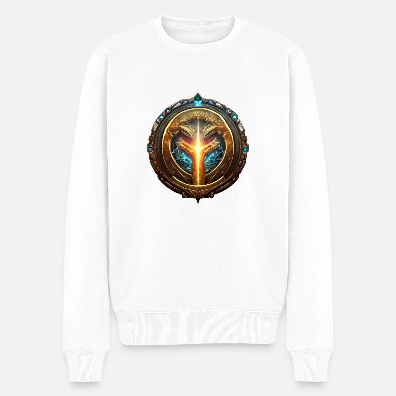 Fantasy-Emblem - Männer Premium Bio Pullover - Weiß
