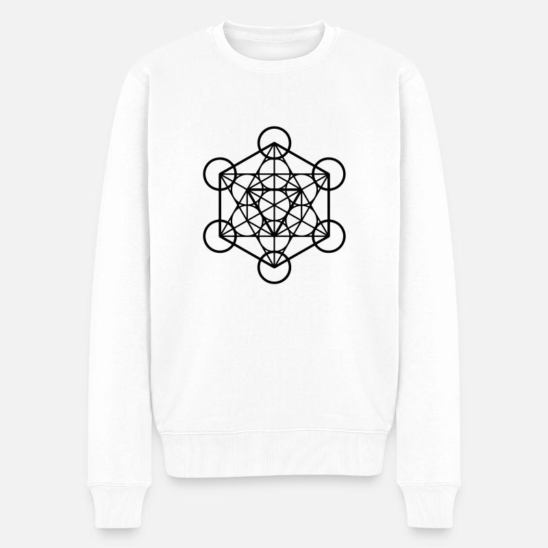 Cube De Métatron - Pull Premium bio Homme - blanc