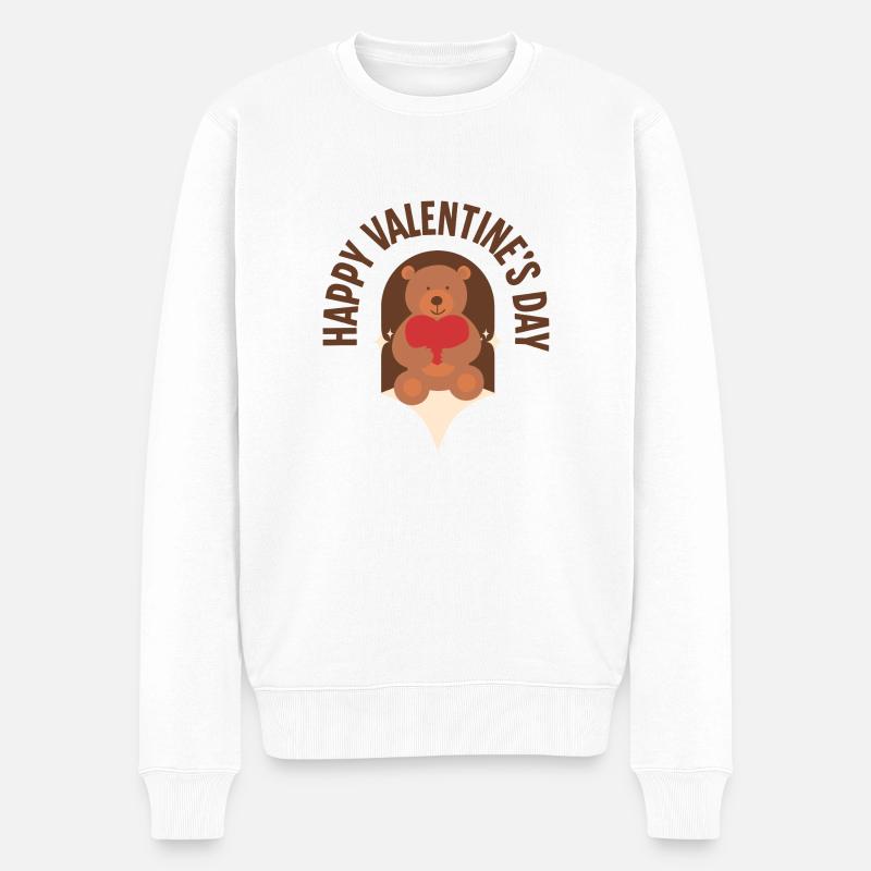 Joyeuse Saint-Valentin : répandez l’amour ! - Pull Premium bio Homme - blanc