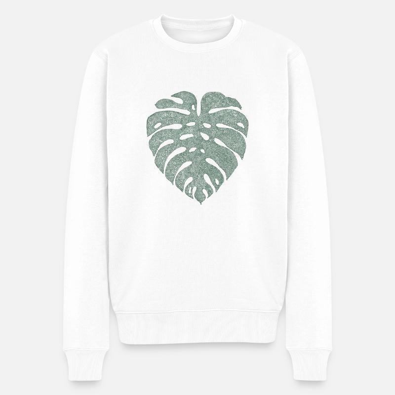 Monster - Männer Premium Bio Pullover - Weiß