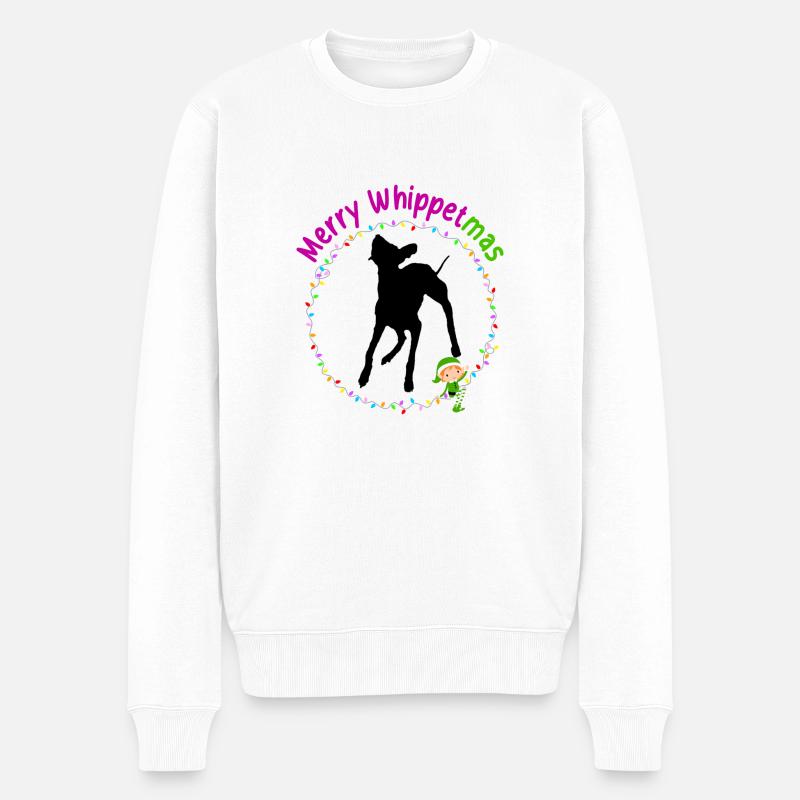 Elfen Lichterkette - Männer Premium Bio Pullover - Weiß