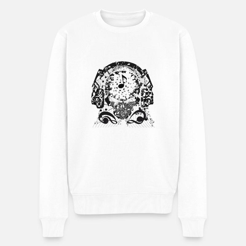Schädelmeister - Männer Premium Bio Pullover - Weiß