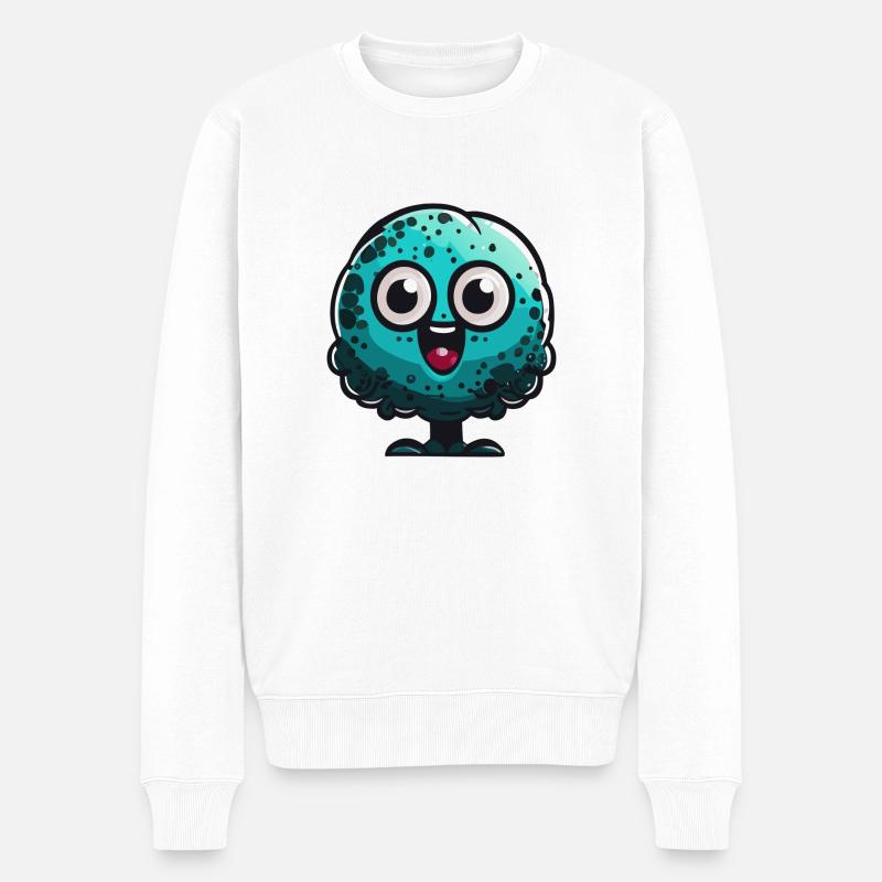 Larry - Männer Premium Bio Pullover - Weiß