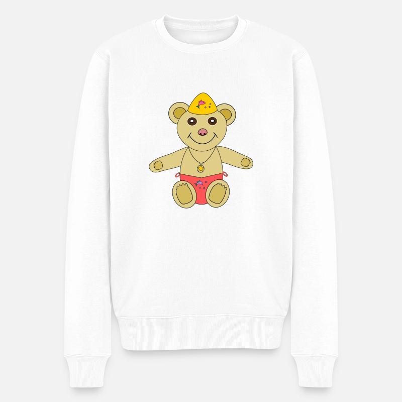 Mon nounours va nager - Pull Premium bio Homme - blanc