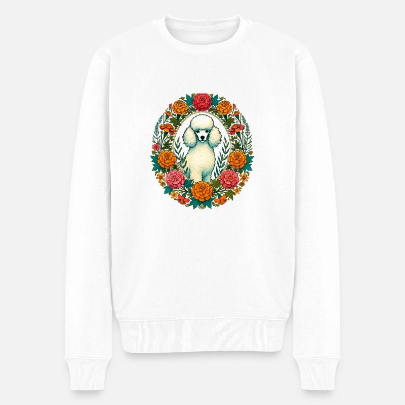 Caniche souci - Pull Premium bio Homme - blanc