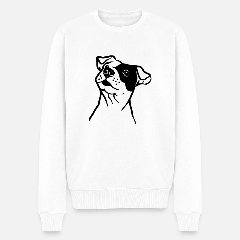 Staffordshire Terrier - Pull Premium bio Homme - blanc